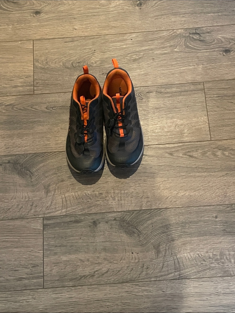 Kids Black and Orange Athletic Sneakers